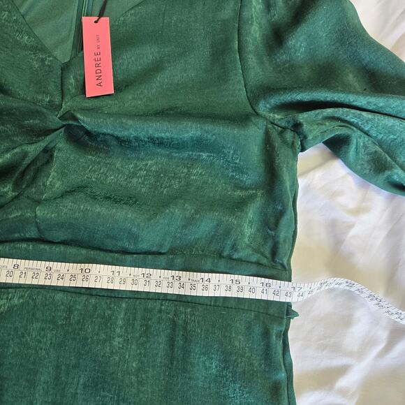 NWT Andrée by Unit Whimsigoth Romantic Mermaid Satin Midi Long Sleeve Dress S - Picture 11 of 12